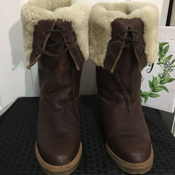 Draper of Glastonbury Winter Leather Brown Boots - Picture 11 of 16